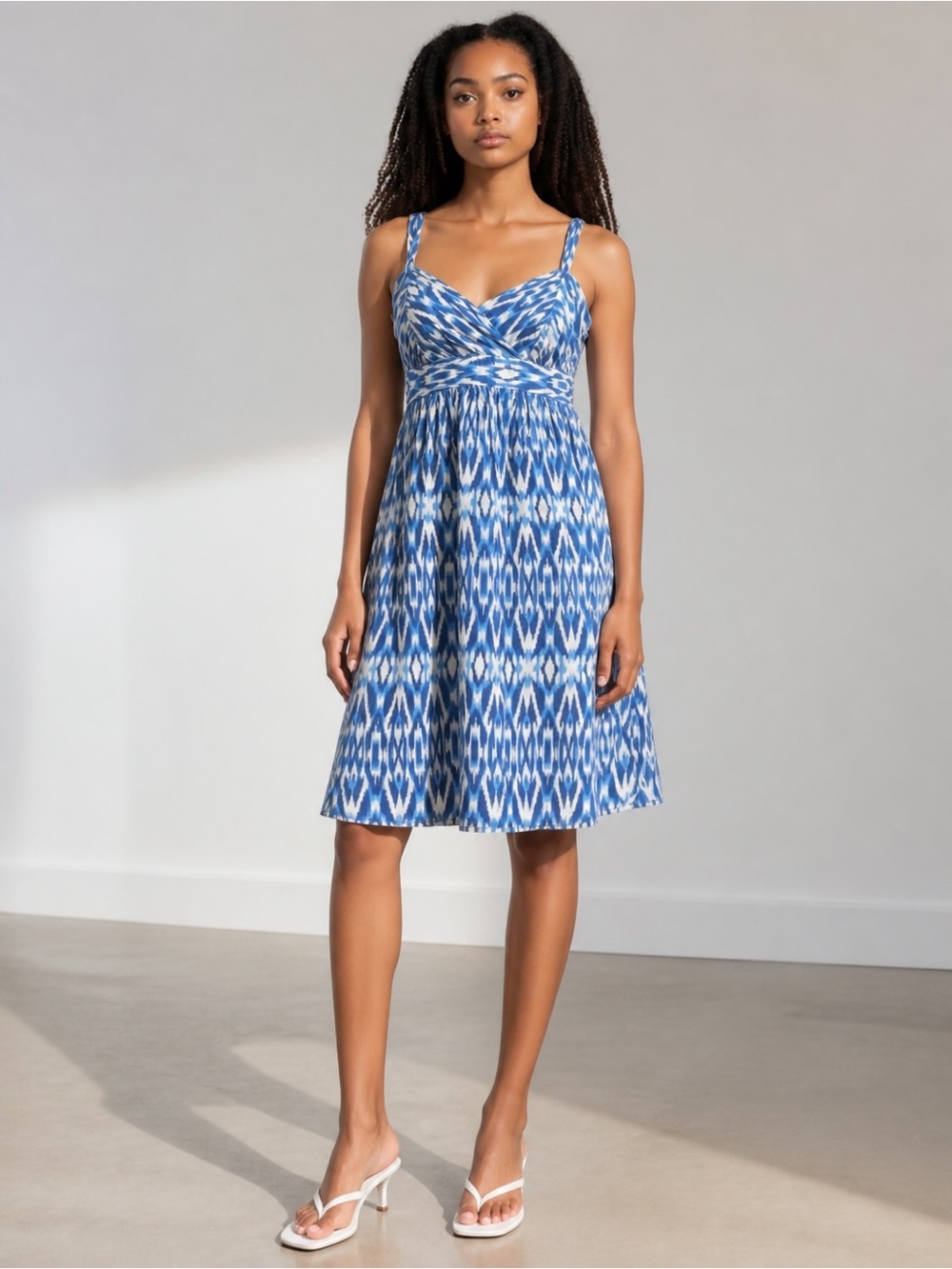 Loft blue and white dress